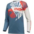 Thor Sector Split Damen Motocross Jersey, weiss-rot-blau, Größe XL