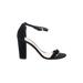 Aldo Heels: Black Solid Shoes - Women's Size 8 1/2 - Open Toe