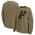 San Antonio Spurs Fanatics Branded Mono-Logo-Grafik-Sweatshirt mit Rundhalsausschnitt – Damen