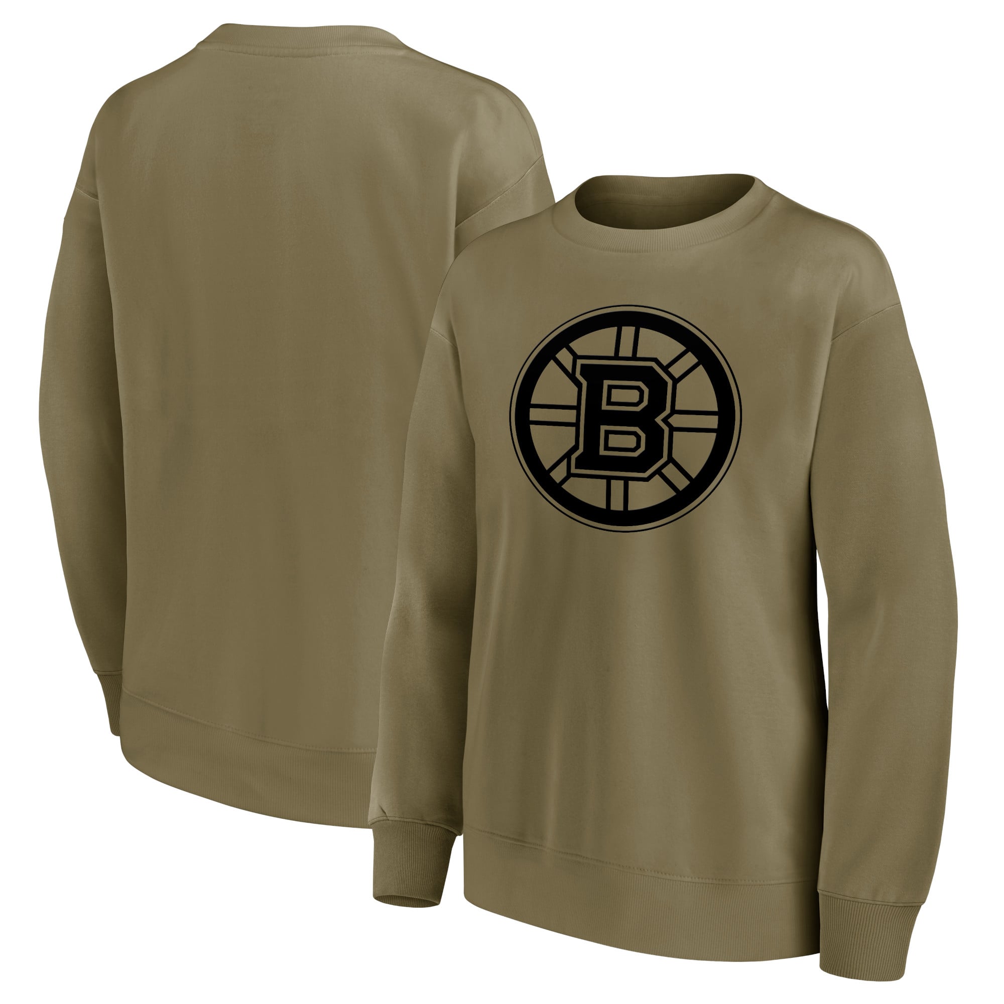 Boston Bruins Fanatics Branded Mono Logo Graphic Übergroßes Crew-Sweatshirt – Damen