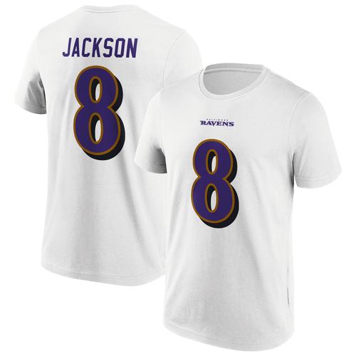 Baltimore Ravens Road Name & Number T-Shirt - Lamar Jackson - Herren - Big & Tall