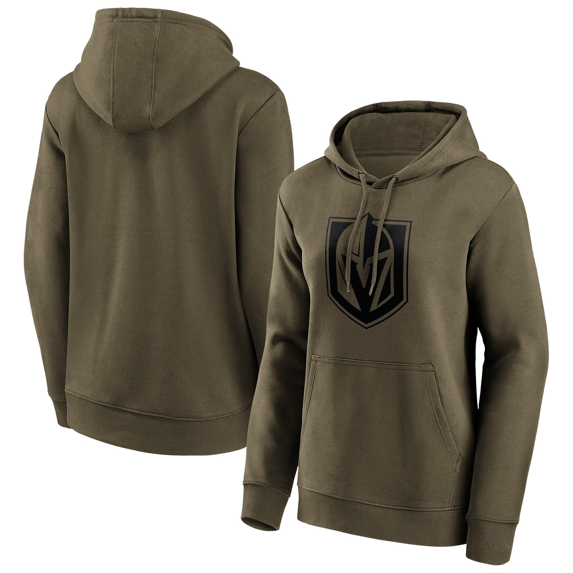 Vegas Golden Knights Fanatics Branded Iconic Preferred Logo Graphic Hoodie - Khaki - Damen