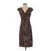 American Living Casual Dress - Sheath: Brown Leopard Print Dresses - Women's Size 4