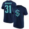 Seattle Kraken Iconic Name & Number Graphic T-Shirt - Philipp Grubauer 31 Mens