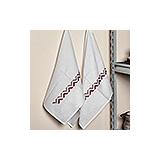 'Arrow-Themed Burgundy and Beige Cotton Tea Towels (Pair)'