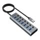 Akasa Connect 7 IPS 7-Port USB Hub with Individual Switches 5V/2A...