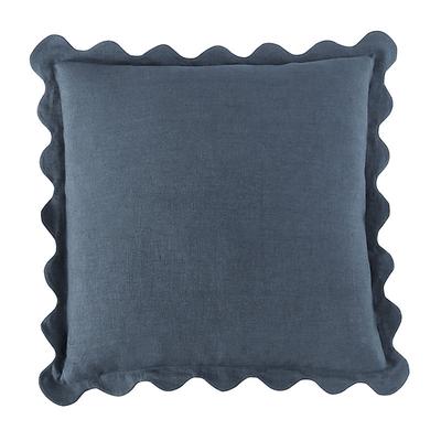 Rue Scalloped Linen Pillow - Sage - 20