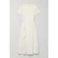 Ulla Johnson - Cassia Ruffled Crepe De Chine Midi Dress - Cream