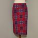 Lularoe Skirts | Nwt Lularoe Cassie Skirt, Women's Size Small | Color: Blue/Red | Size: S