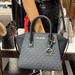 Michael Kors Bags | Michael Kors Avril Small Logo Top-Zip Satchel Color Black Nwt | Color: Black/Silver | Size: Various