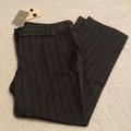 Anthropologie Pants & Jumpsuits | Nwt Anthropologie Gray Striped Ankle/Cropped Pants Size 14 | Color: Gray/Tan | Size: 14