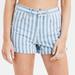 American Eagle Outfitters Shorts | American Eagle Mom Short Blue White Striped High Rise Denim Shorts Women's Sz 8 | Color: Blue/White | Size: 8