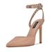 Nine West Shoes | Nine West Timia Nude Ankle Strap Pump W Grommets Size 9 | Color: Cream | Size: 9