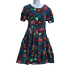 Lularoe Dresses | Lularoe Amelia Dress Fit & Flare W Pockets Disney Nightmare Before Christmas 2xl | Color: Blue/Red | Size: 2x