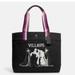 Coach Bags | Disney X Coach Black Canvas Tote With Lady Villains Motif Carryall Purse $328 | Color: Black/Purple | Size: Os