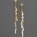 Lucky Brand Linear Metal Fringe Stud Earring - Women's Ladies Accessories Jewelry Earrings in Two Tone