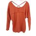 Anthropologie Tops | Anthropologie Saturday Sunday Orange Criss Cross Back Long Sleeve Top - Small | Color: Orange | Size: S