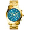 Michael Kors Accessories | Michael Kors Hunger Stop Oversized Runway Mk8315 Gold Watch | Color: Blue/Gold | Size: Os