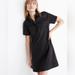 Madewell Dresses | Nwot Madewell Denim Short-Sleeve Popover Shirtdress In Lunar Wash Size Xs | Color: Black | Size: Xs