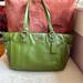 Coach Bags | Coach Gallery Leather Zip Tote Shoulder Bag Green | Color: Green | Size: Os