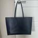 Kate Spade Bags | Kate Spade Tote Navy Blue Grey Mini Coin Purse Make Up Bag Leather Travel Bag | Color: Blue | Size: Os
