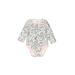 CJP Baby Long Sleeve Onesie: Pink Baroque Print Bottoms - Size 0-3 Month