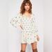 Free People Dresses | Free People White Two Faces Smocked Floral Mini Dress | Color: White | Size: S