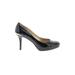 Tahari Heels: Pumps Stiletto Cocktail Party Black Solid Shoes - Women's Size 9 1/2 - Round Toe