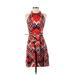 Jessica Simpson Casual Dress - A-Line Halter Sleeveless: Red Dresses - Women's Size Small