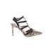 Mix No. 6 Heels: Pumps Stilleto Cocktail Party Gold Snake Print Shoes - Women's Size 6 - Pointed Toe