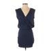 Soft Joie Casual Dress - Mini: Blue Dresses - New - Women's Size 2X-Small