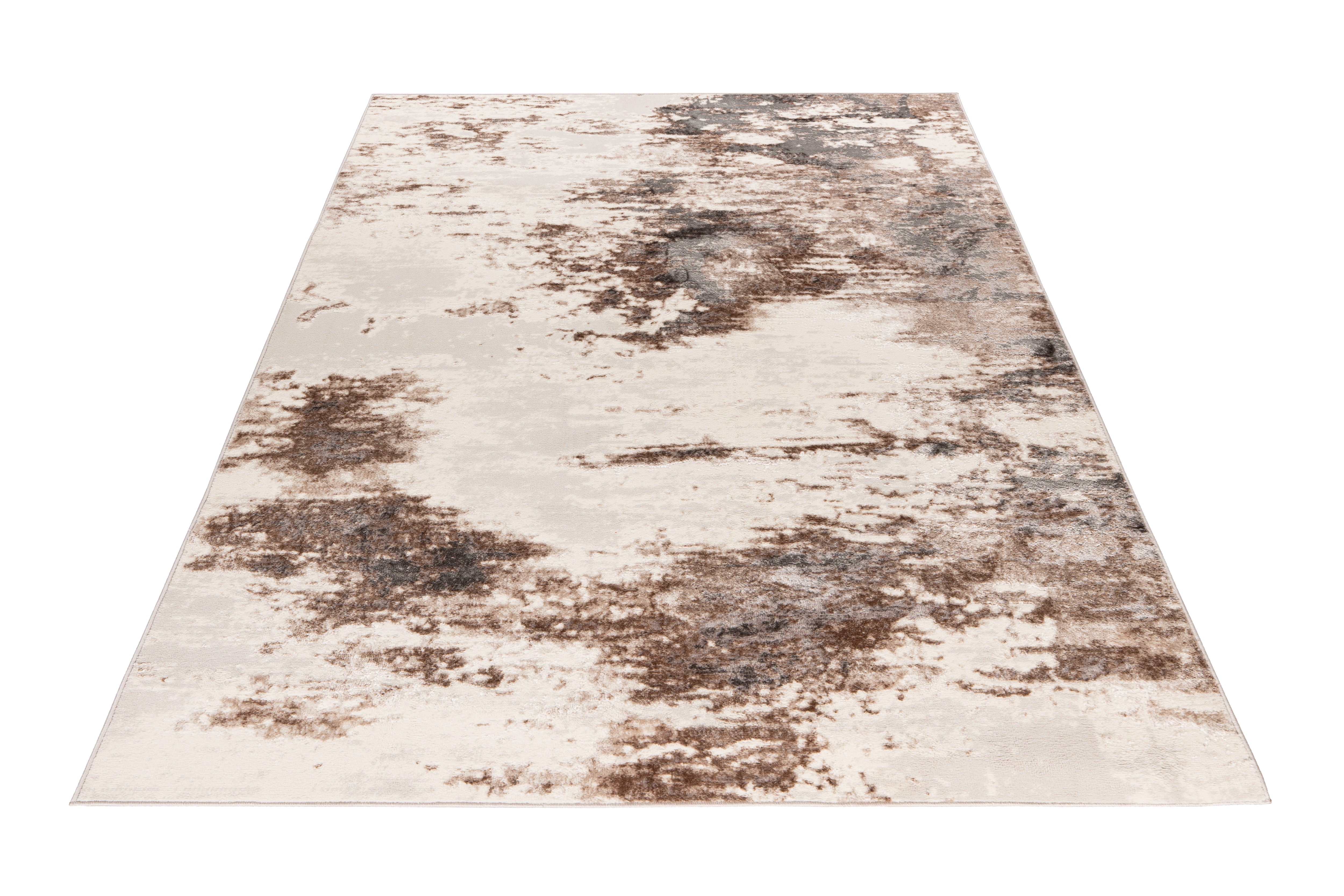 Teppich OBSESSION "My Nevada 340", grau, B:120cm H:5mm L:170cm, Polyester, Teppiche, modernes 3D-Design, abstaktes Motiv, Wohnzimmer Image