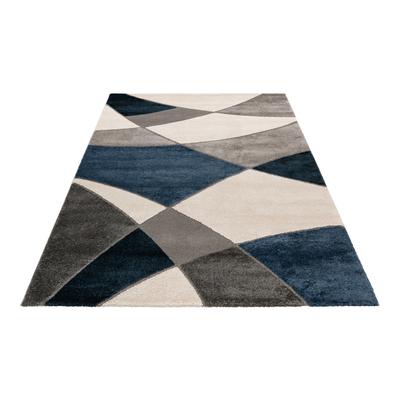 Teppich OBSESSION "My Frisco 282", blau, B:120cm H:12mm L:170cm, Polypropylen, Teppiche, modernes geometrisches Design, Wohnzimmer, Schlafzimmer Image