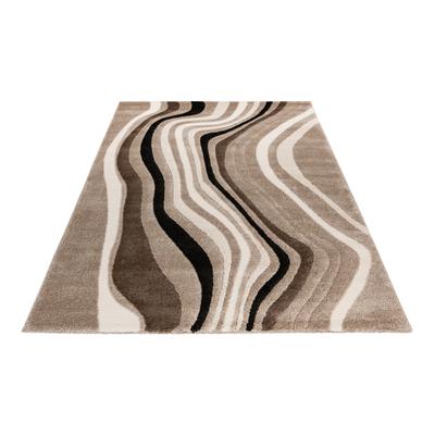 Teppich OBSESSION "My Frisco 283", grau (taupe), B:120cm H:12mm L:170cm, Polypropylen, Teppiche, modernes Wellendesign, Wohnzimmer, Schlafzimmer Image