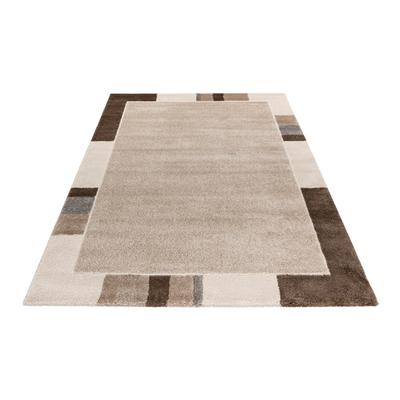 Teppich OBSESSION "My Frisco 281", grau (taupe), B:200cm H:12mm L:290cm, Polypropylen, Teppiche, Uni Farben, mit moderner Bordüre, Wohnzimmer, Schlafzimmer Image