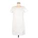 Old Navy Casual Dress - Mini Scoop Neck Short sleeves: Ivory Print Dresses - Women's Size Medium