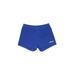 Asics Athletic Shorts: Blue Solid Activewear - Women's Size Large