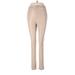 Zara Faux Leather Pants - High Rise Boot Cut Boot Cut: Tan Bottoms - Women's Size Small