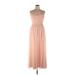 Amsale Cocktail Dress - Bridesmaid: Pink Dresses - Women's Size 16 Petite