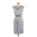 Donna Ricco Cocktail Dress - Sheath: Gray Dresses - New - Women's Size 10