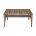 Corrigan Studio® Marcelius Outdoor Coffee Table Wood/Metal in Brown/White | 17 H x 35.5 W x 35.5 D in | Wayfair 33EDFC5E1A7B42018F0EB6663CA03796