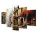 Design Art Denmark Old Town Alley II - Denmark Metal Wall Decor Set in Orange | Wayfair MT70337-373