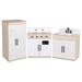 Angeles Kitchen Set Manufactured Wood in Brown/White | 27 H x 18 W x 15 D in | Wayfair AG4003