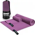 Serviettes de bain en microcarence super absorbantes rouge bleu violet yoga fitness sport