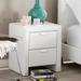 Latitude Run® Murakami 2 Drawer Nightstand Wood/Upholstered in White | 21.5 H x 18.5 W x 15.87 D in | Wayfair 7F4A41A571B544D6ADF1327DF2533A61