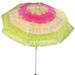 Arlmont & Co. Romul 83" Beach Umbrella Metal in Brown/Green/Pink | 95 H x 83 W x 83 D in | Wayfair 39B41BC48AEF44D5ABE6E8D3BA42DD0F