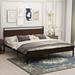 17 Stories Tendo Wood & Metal Platform Bed Queen & King Bed Metal in Brown | 40 H x 77.6 W x 83.1 D in | Wayfair 96E838BEAF144AC5B051A676D3082280