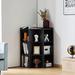 Ebern Designs Rethea Corner Bookcase Wood in Black | 34 H x 28.3 W x 20 D in | Wayfair 8C3CDABF1CF44B168E9EF77710106512