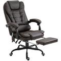 Inbox Zero 7-Point Vibrating Massage Office Chair High Back Executive Recliner w/ Lumbar Support Upholstered in Black | Wayfair