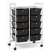 Rebrilliant Myrta 10 Drawer Plastic/Metal in Black | 34 H x 26 W x 25 D in | Wayfair 4FB9492EC1784E5081A84C4FE8C564AE